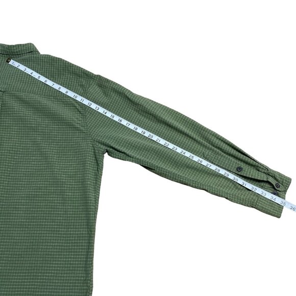 WOOLRICH SHIRT BUTTON DOWN LONG SLEEVE MENS XL CHECK LIGHT MOSS COTTON CASUAL - Picture 10 of 10